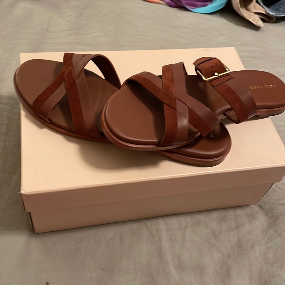 Cole Haan brown sandals worn once size 9